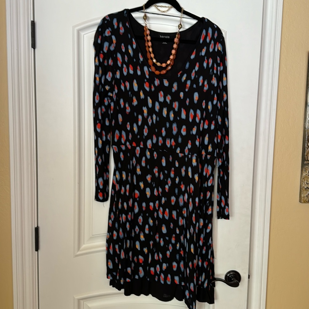 🎨 KENSIE; Brand New with Tags! Watercolor Spots Dress in Misses Size XL. - Picture 5 of 15